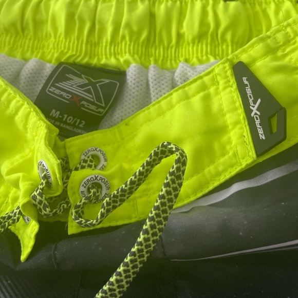 Swim Wear / Board Shorts • Boys Size Large (10/12) • Black • Neon Green • White - Picture 4 of 4